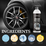Iron & Rust Remover Wheel Cleaner Spray for Rims & Brake Dust - 4 fl oz (120ml)