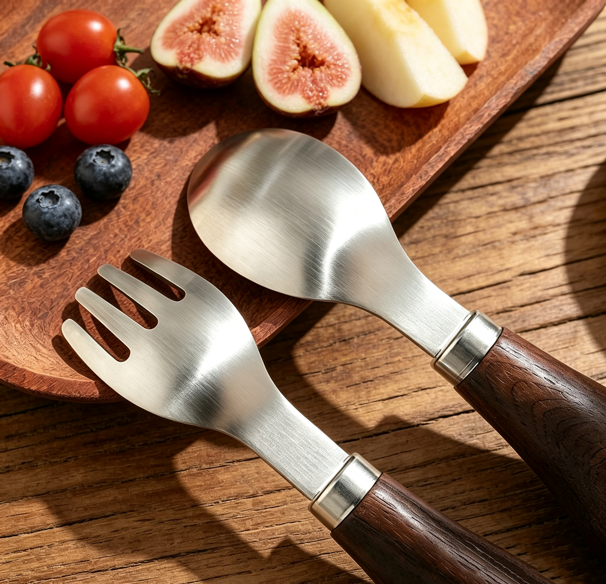 Kids Spoon and Fork Set with Premium Walnut Wood Handle, SUS316L Stainless Steel Baby Utensils, Standing Design Toddler Self-Feeding Cutlery Basic Specifications
